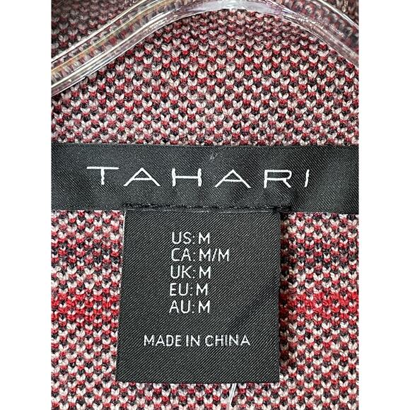 Tahari Sweater Womens Medium Plaid Windowpane Mock Neck Long Sleeve Pullover - Picture 6 of 8